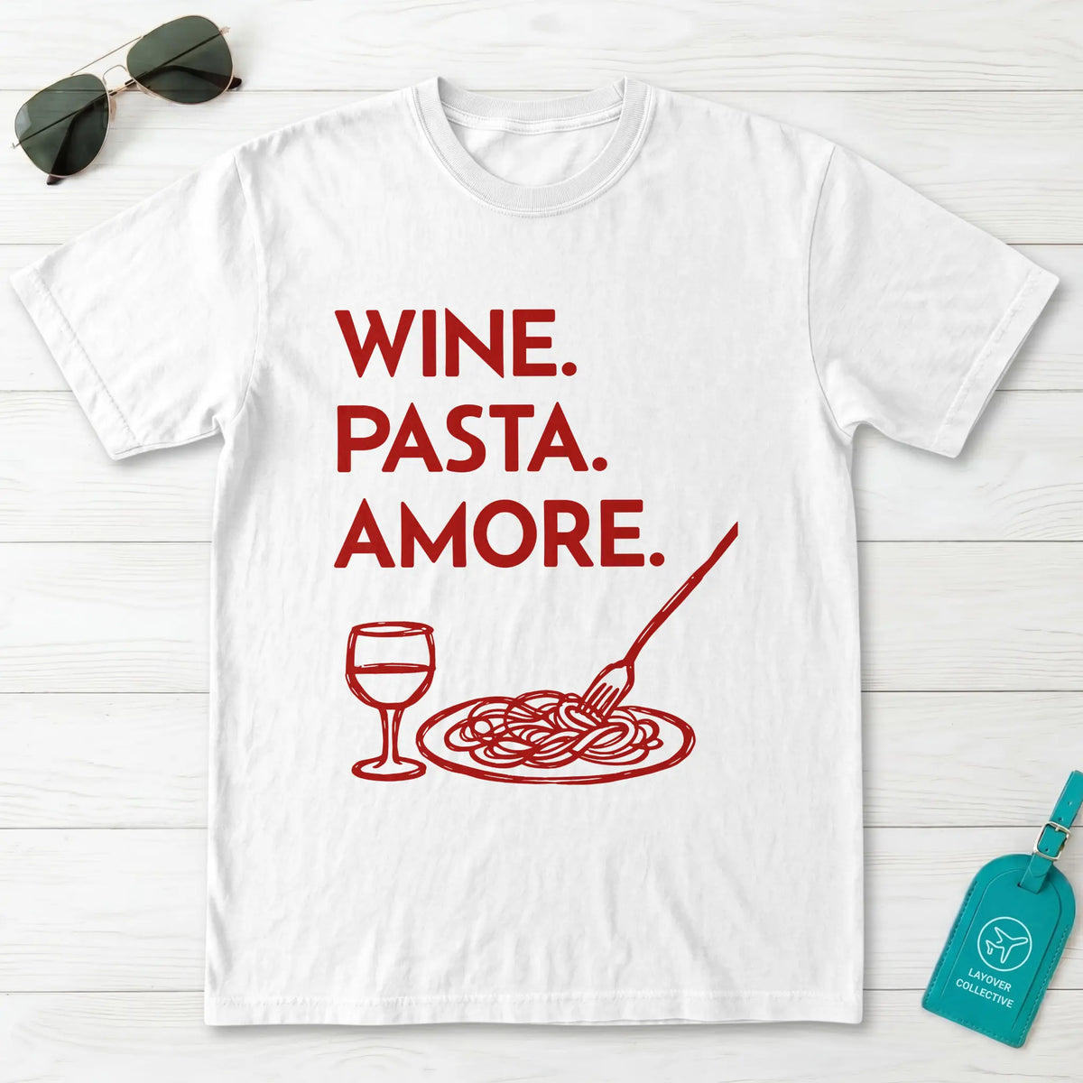 Wine Pasta Amore Italy T-Shirt