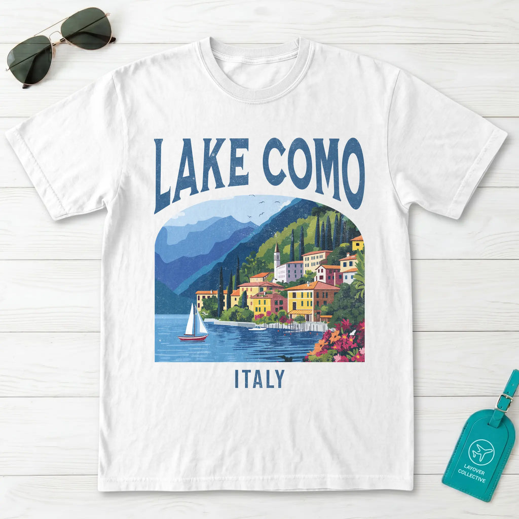 Lake Como Italy Vintage Travel Poster T-Shirt