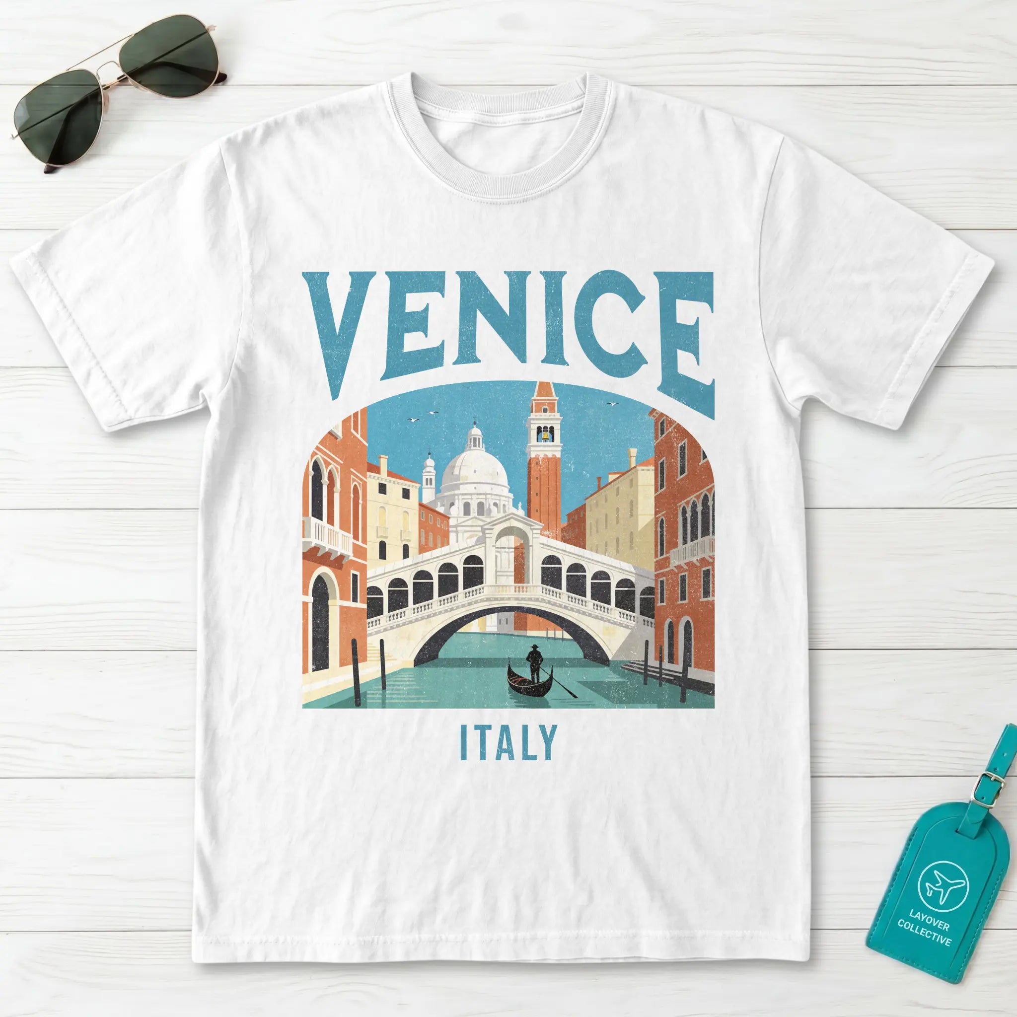 Venice Italy Vintage Travel Poster T-Shirt
