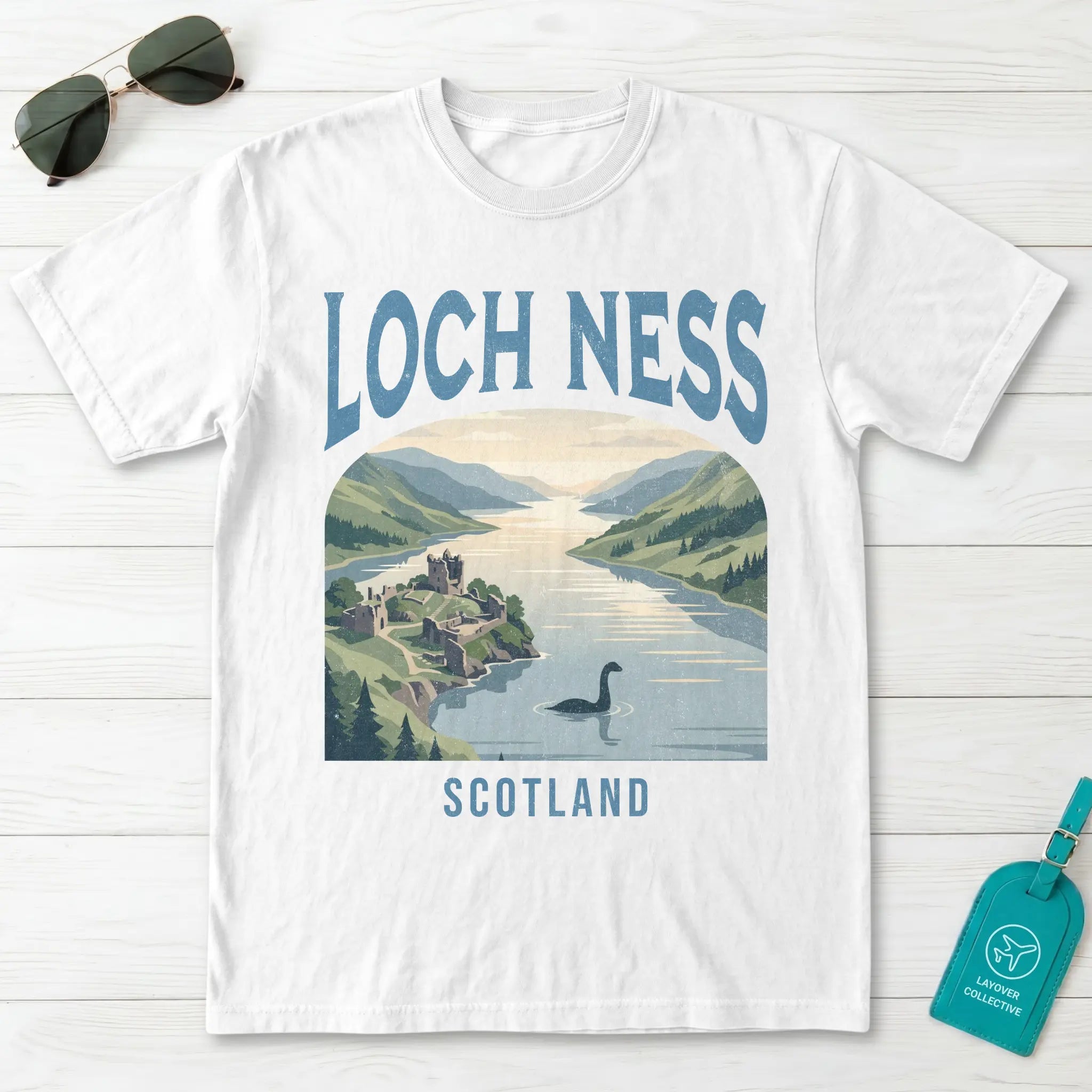Loch Ness Vintage Poster Scotland T-Shirt
