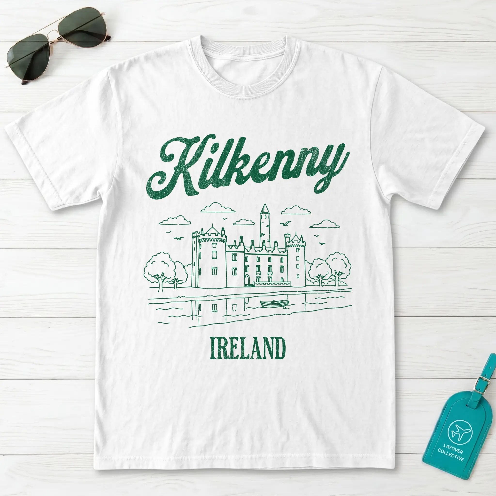 Kilkenny Ireland Castle Line Art T-Shirt