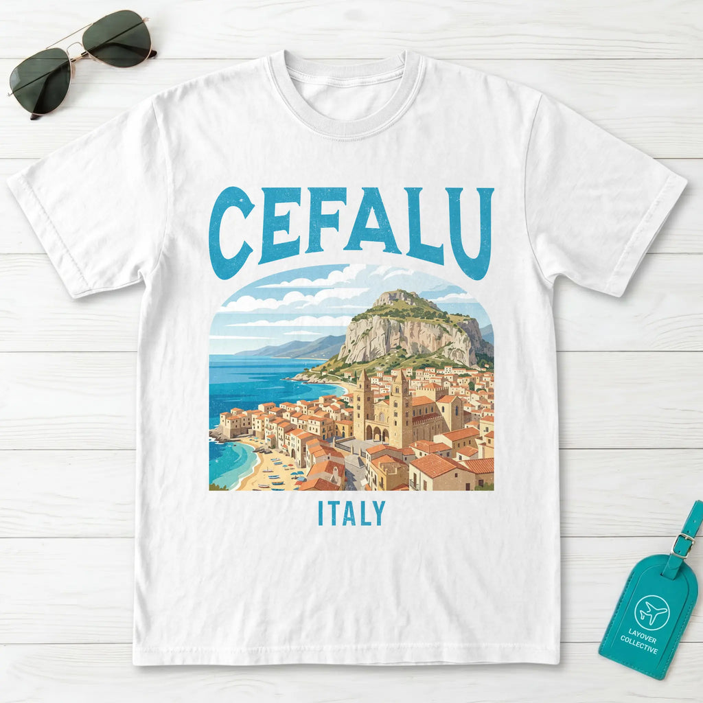 Cefalu Italy Vintage Travel Poster T-Shirt
