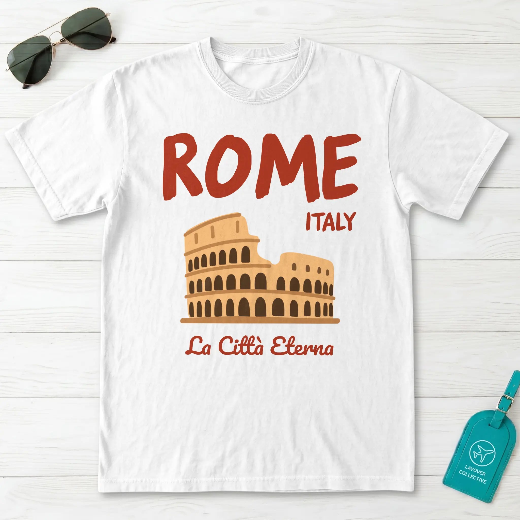 Rome Italy Colosseum La Citta Eterna Graphic T-Shirt