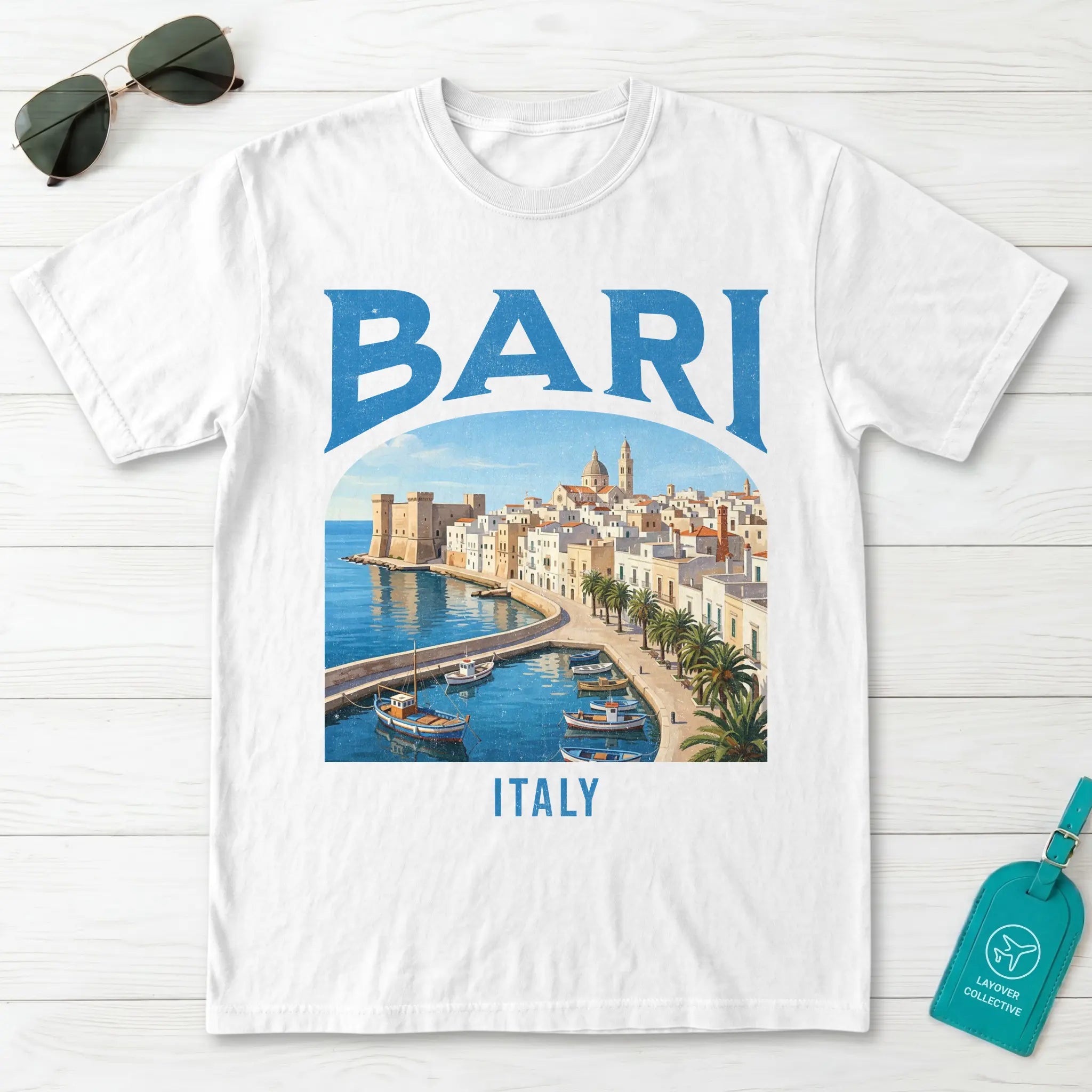 Bari Italy Vintage Travel Poster T-Shirt