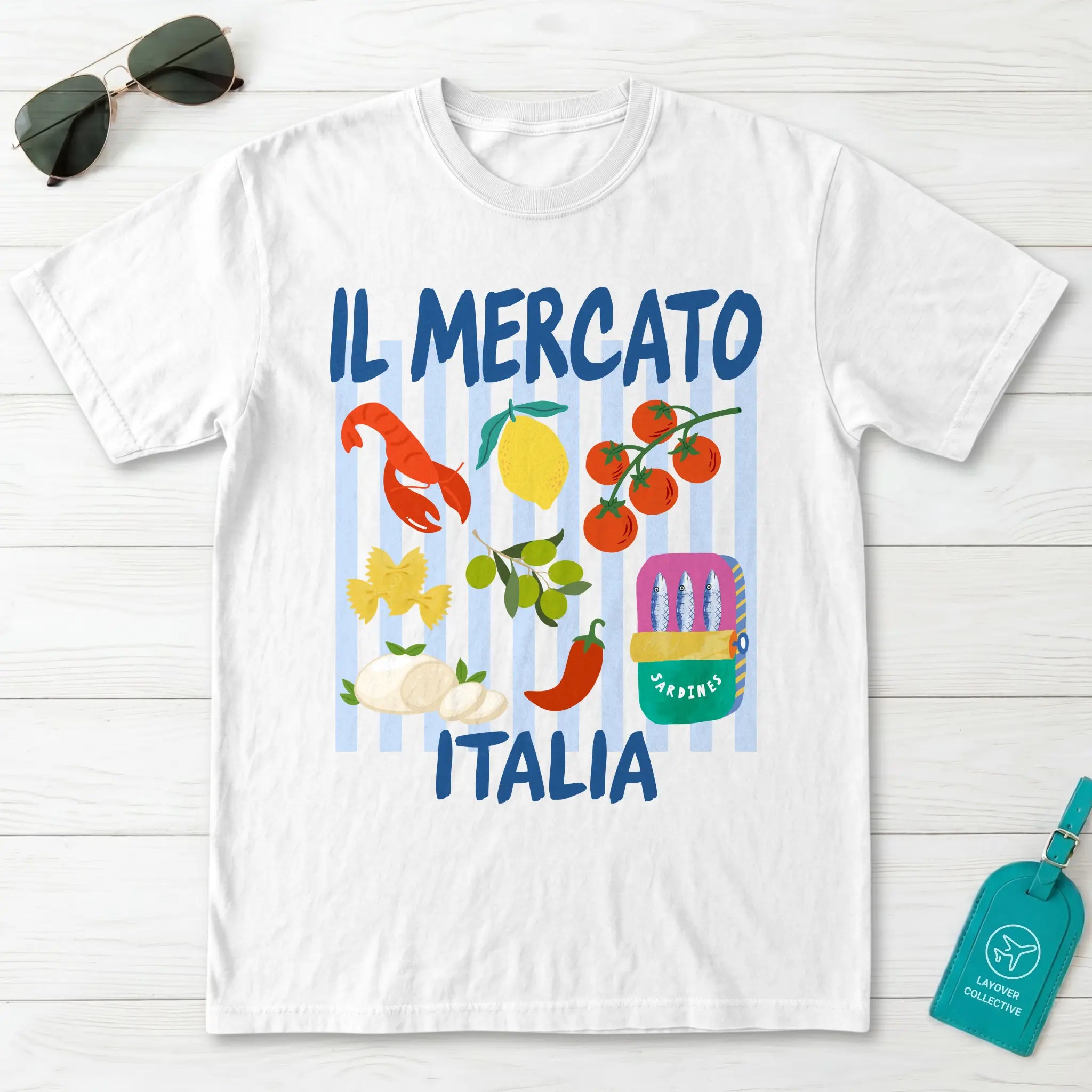 Il Mercato Italia Italian Market Food Graphic T-Shirt
