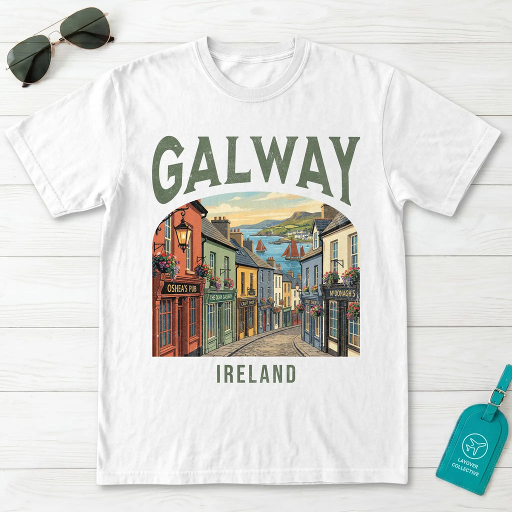 Galway Vintage Travel Poster T-Shirt