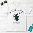 Scotland Tartan Map T-Shirt