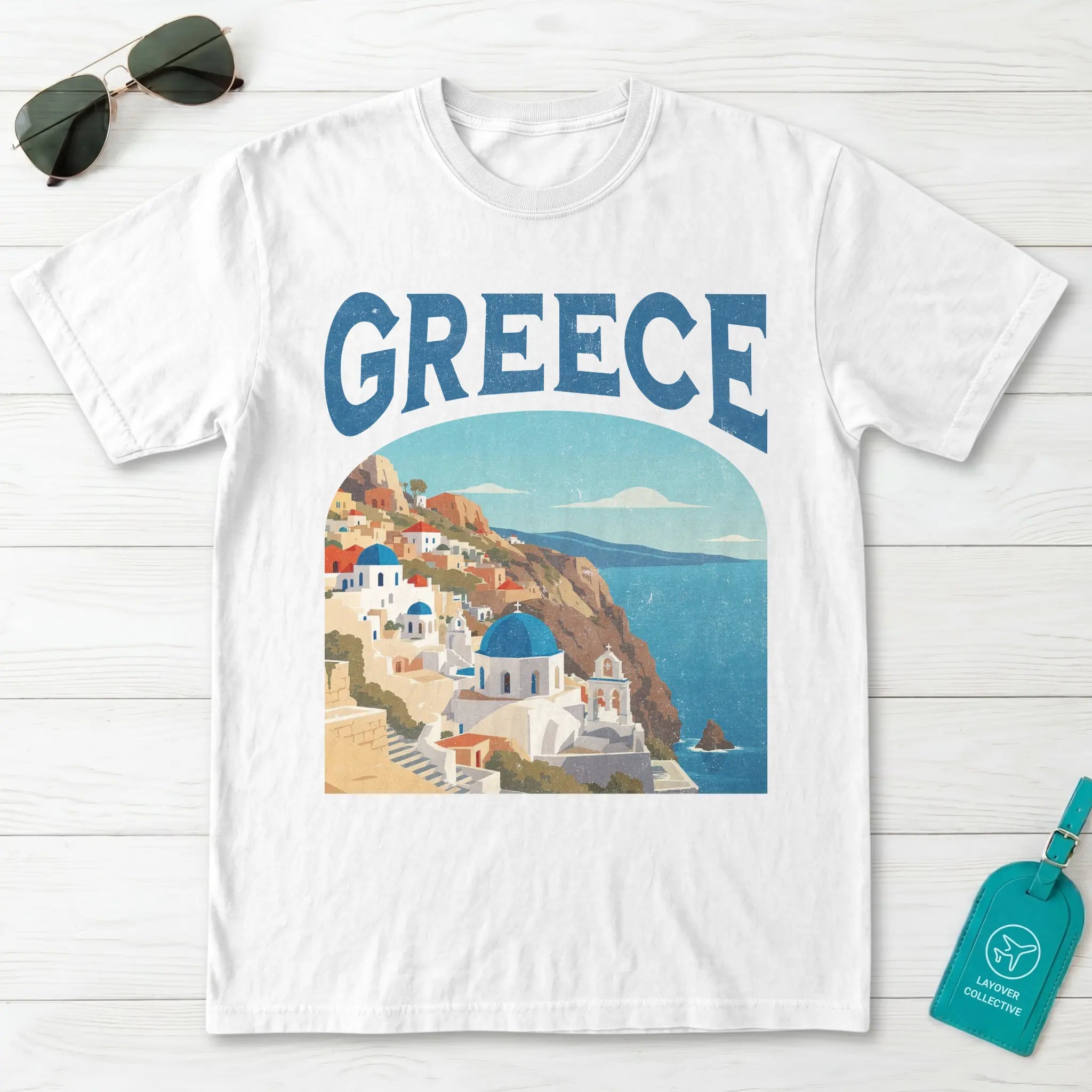 Greece Vintage Travel Poster T-Shirt