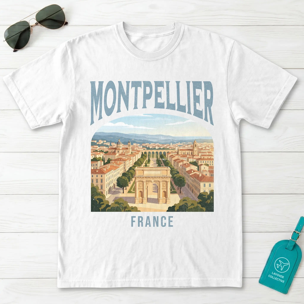 Montpellier France Vintage Travel Poster T-Shirt