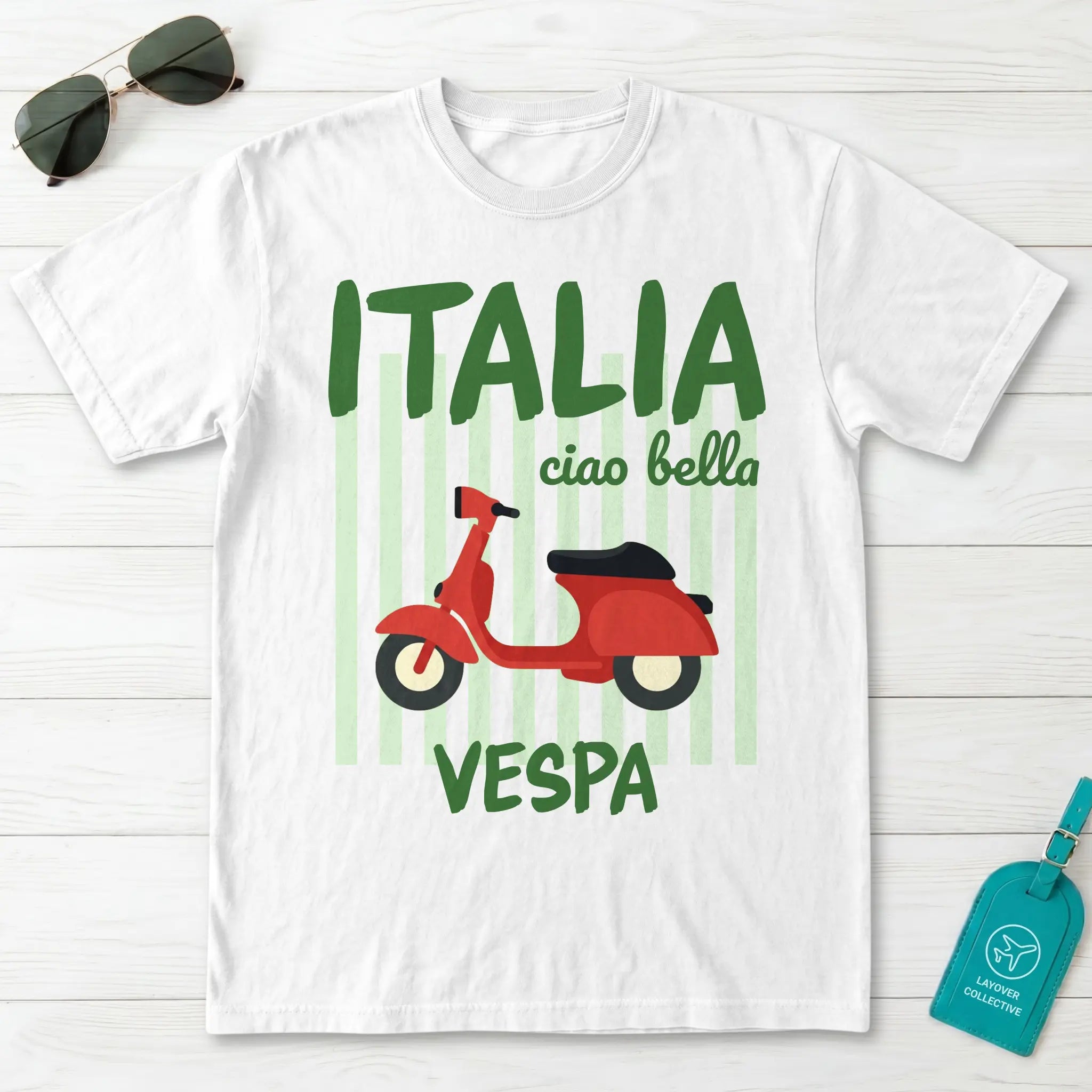 Italia Ciao Bella Vespa Scooter Italy Graphic T-Shirt