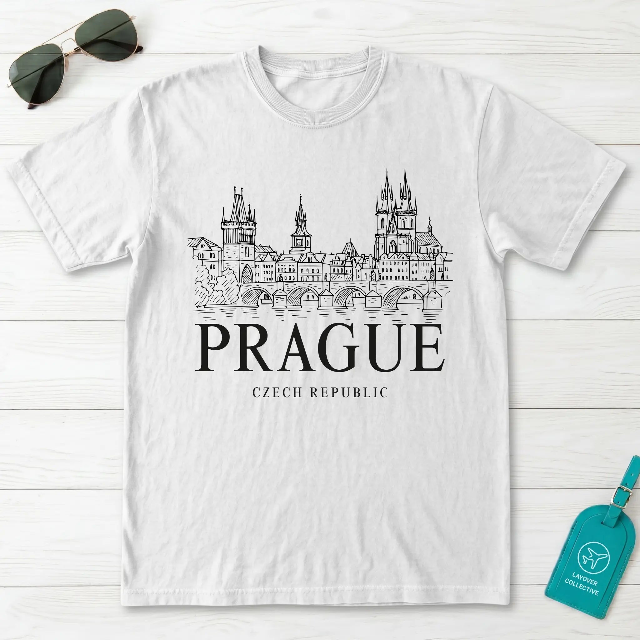 Prague Vintage Sketch T-Shirt
