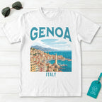 Genoa Italy Vintage Travel Poster T-Shirt