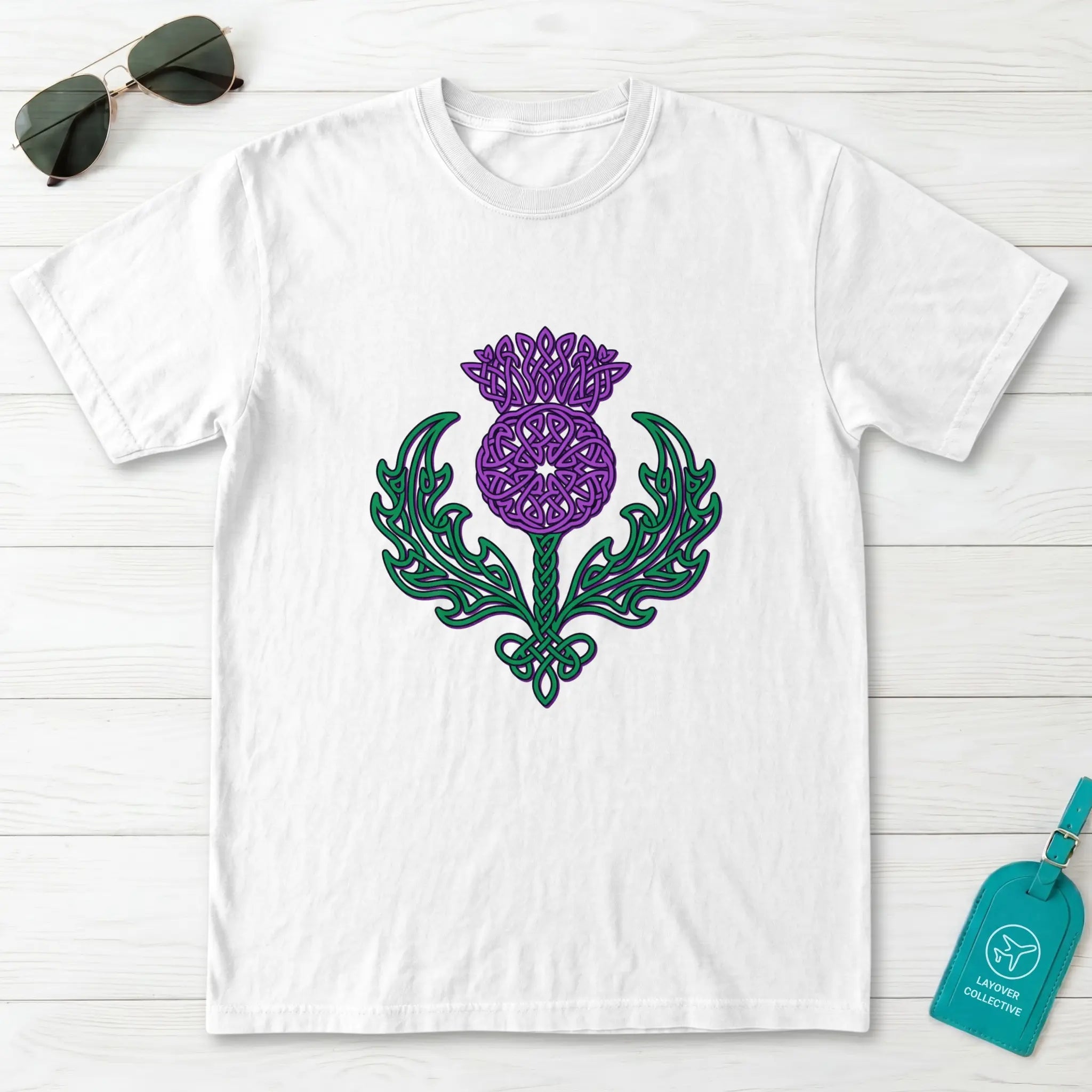 Celtic Knotwork Thistle Scotland T-Shirt