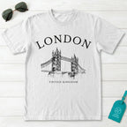 London Tower Bridge Vintage Sketch T-Shirt