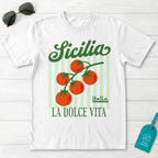 Sicilia Italia Tomato La Dolce Vita Sicily Graphic T-Shirt