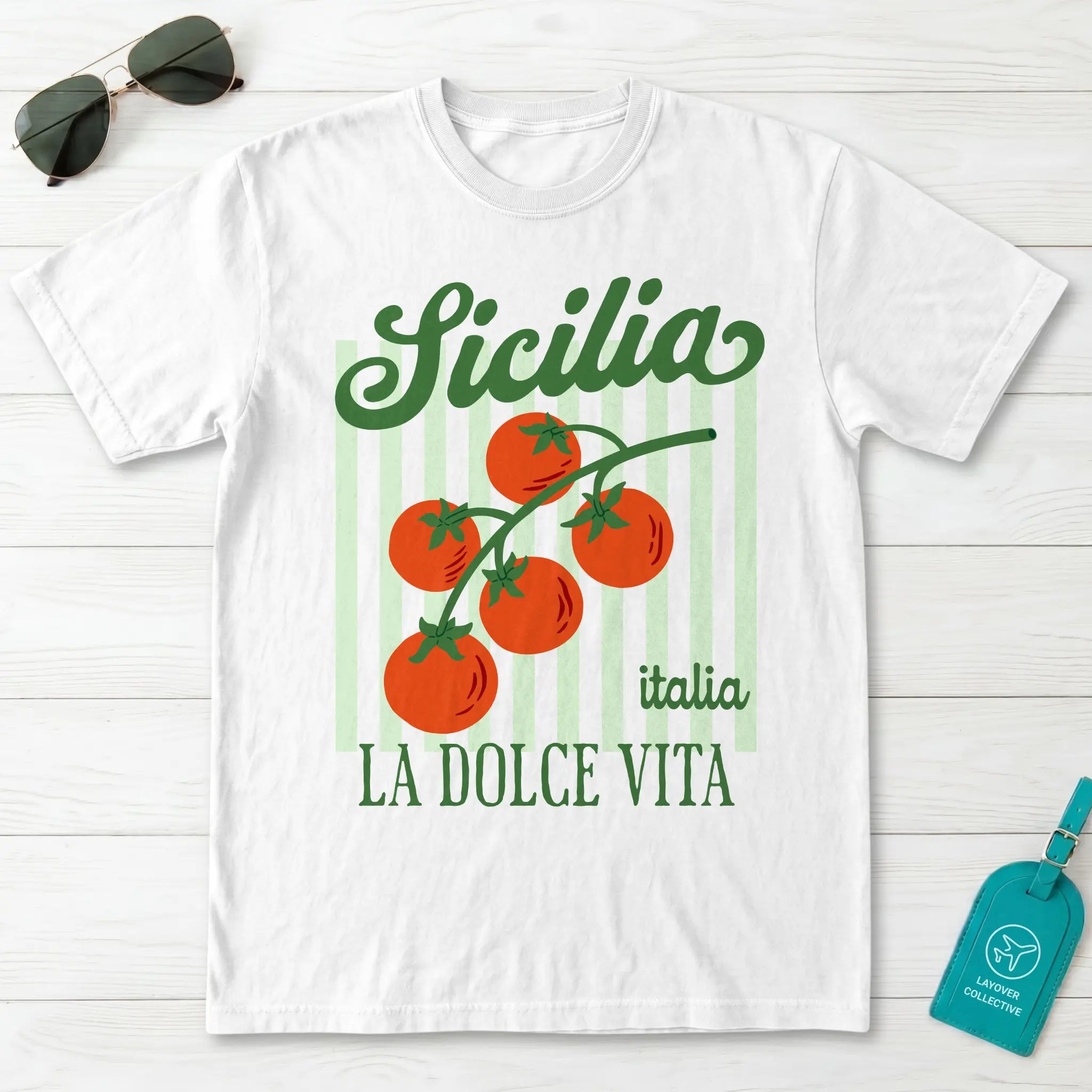 Sicilia Italia Tomato La Dolce Vita Sicily Graphic T-Shirt