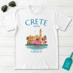 Crete Greece Chania Harbour Illustrated Graphic T-Shirt