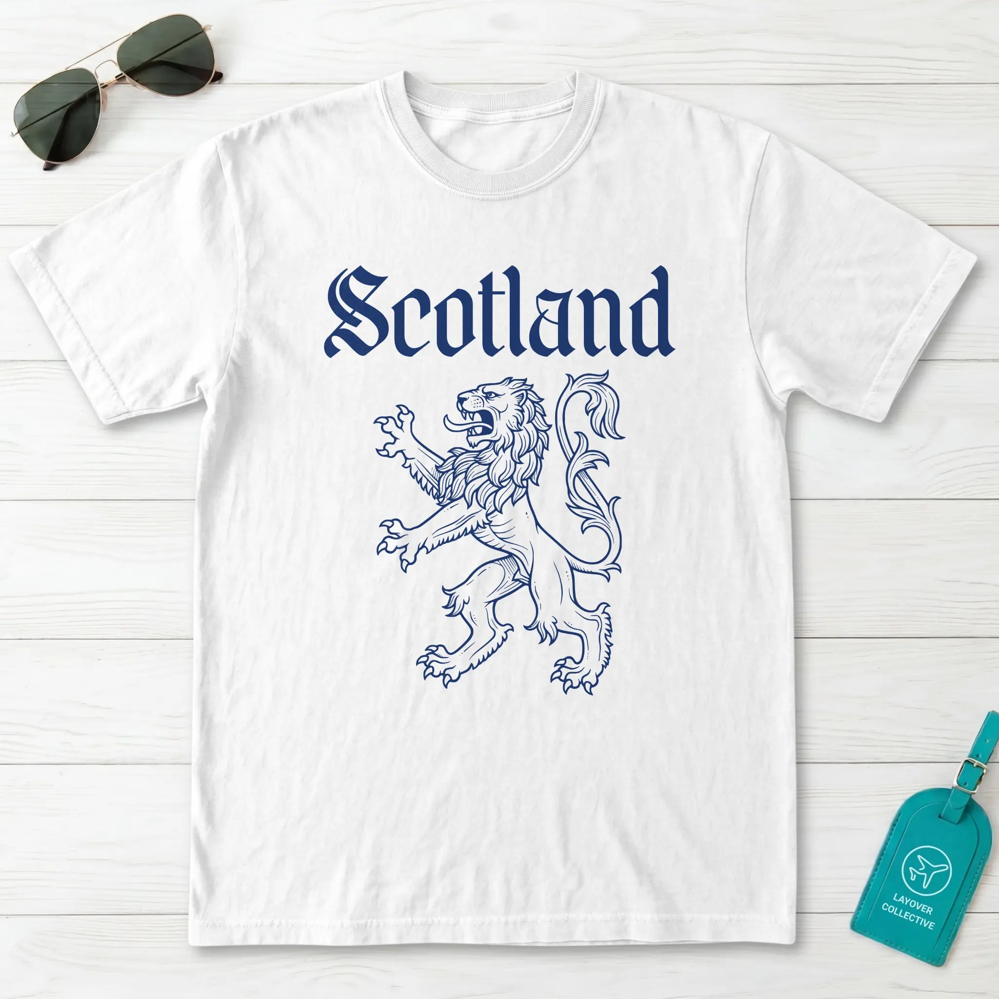 Scotland Lion Rampant Gothic Script T-Shirt