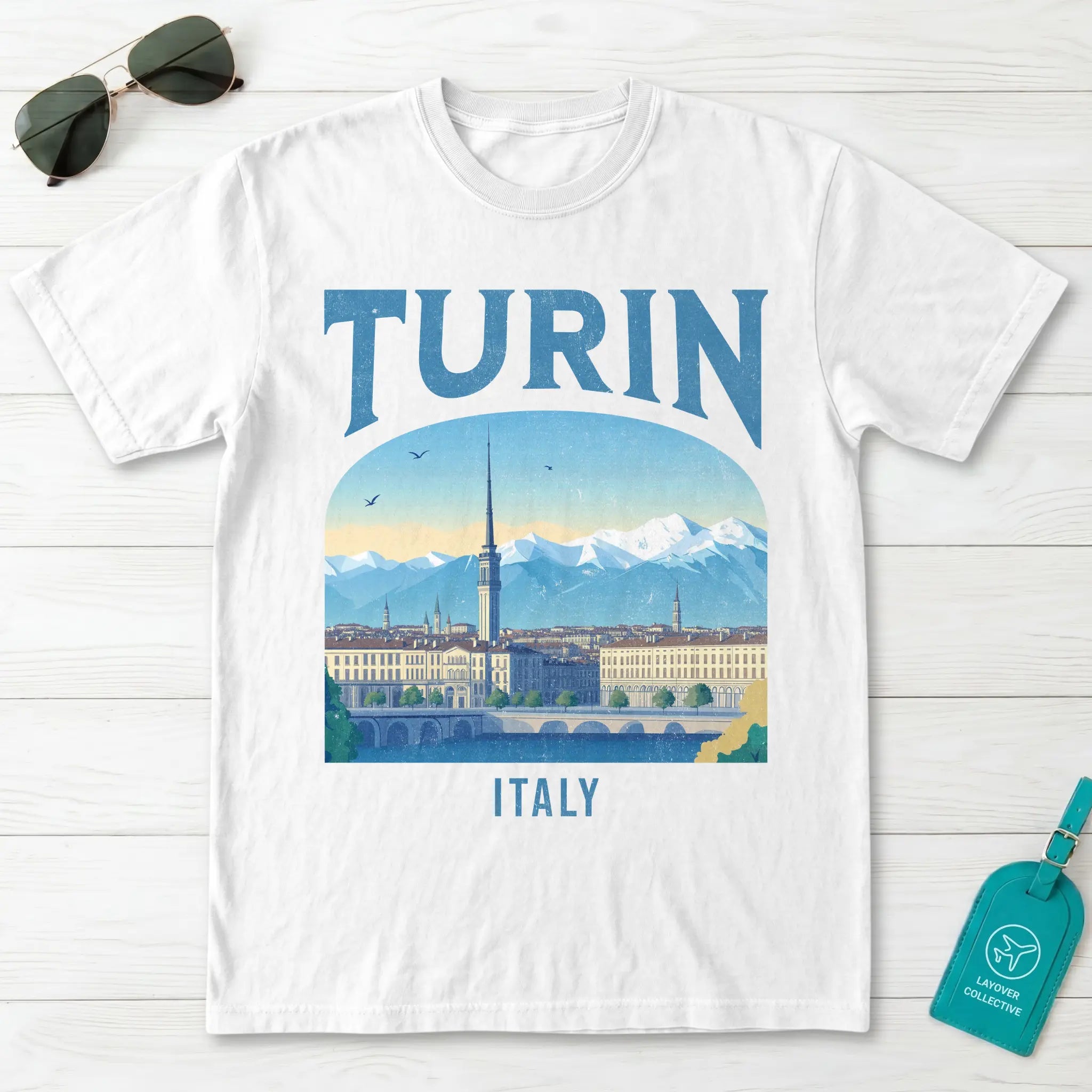 Turin taly Vintage Travel Poster T-Shirt
