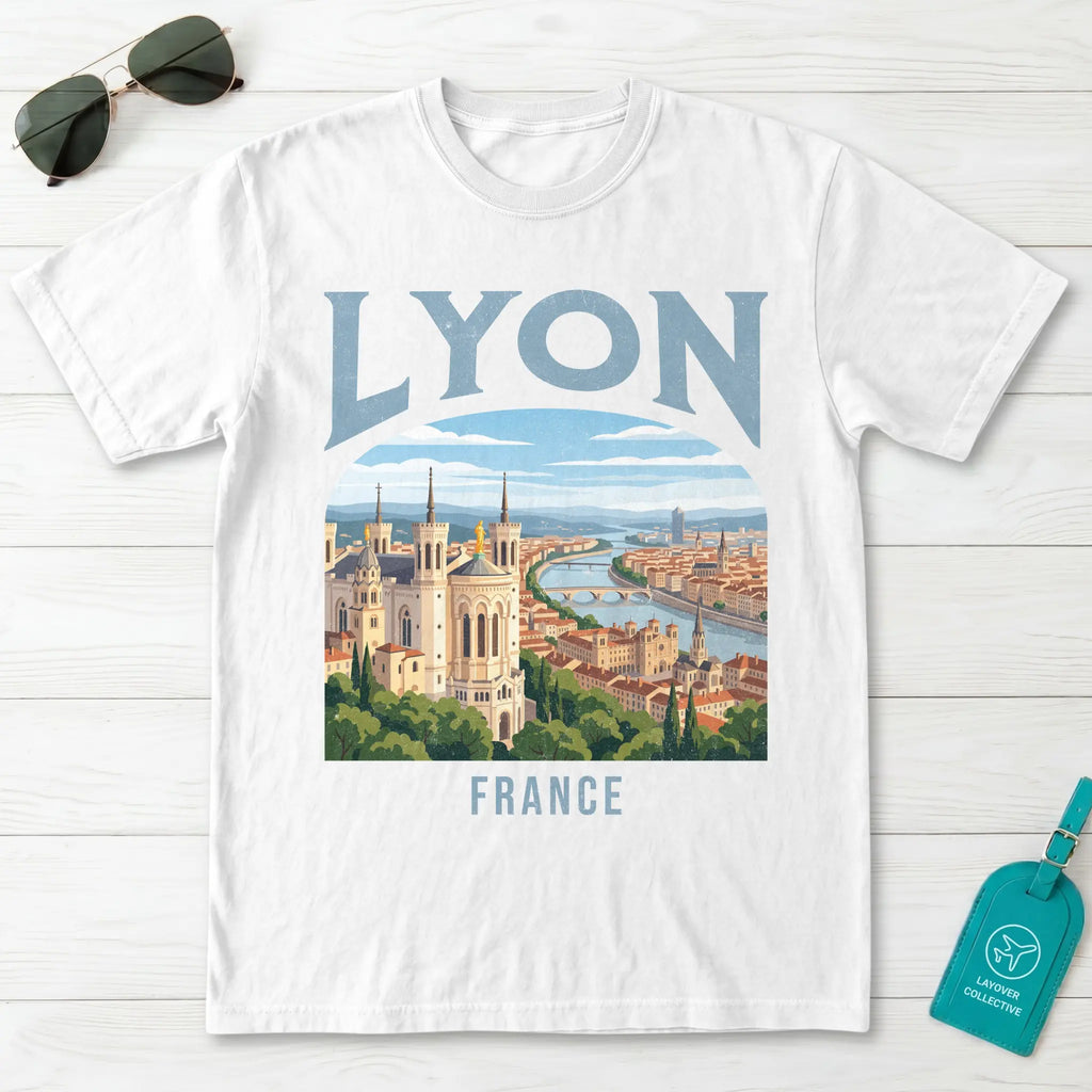 Lyon France Vintage Travel Poster T-Shirt