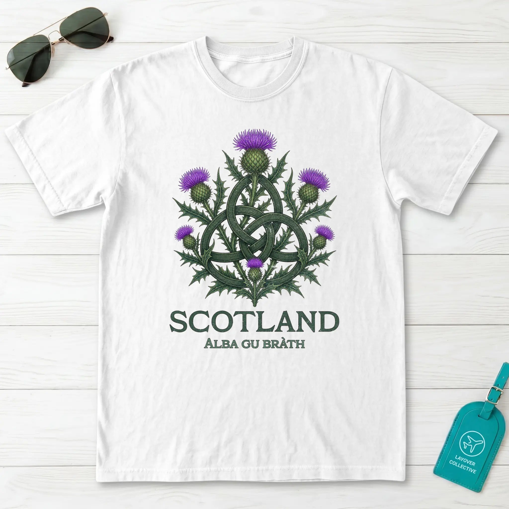 Scotland Thistle Trinity Knot T-Shirt