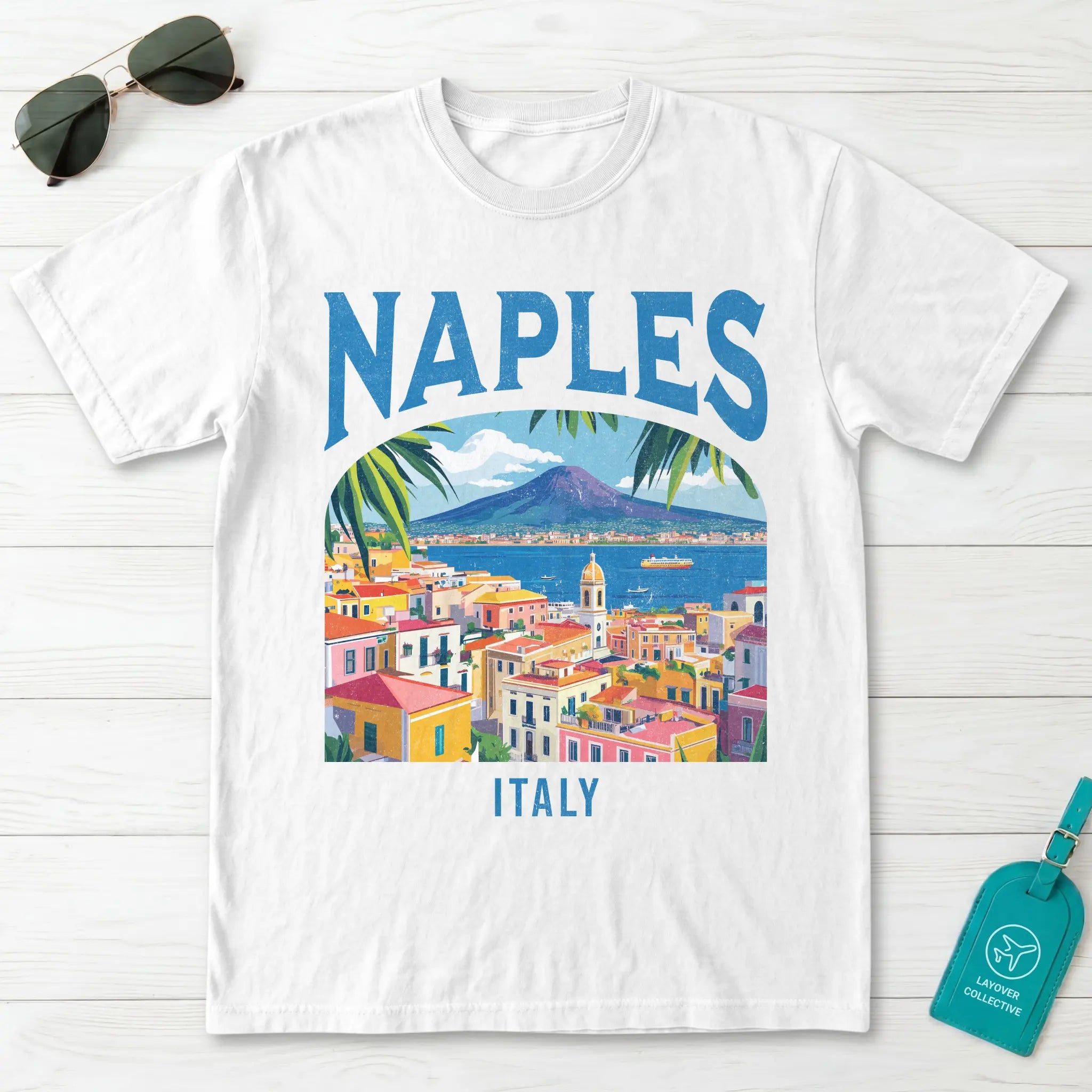 Naples Italy Vintage Travel Poster T-Shirt