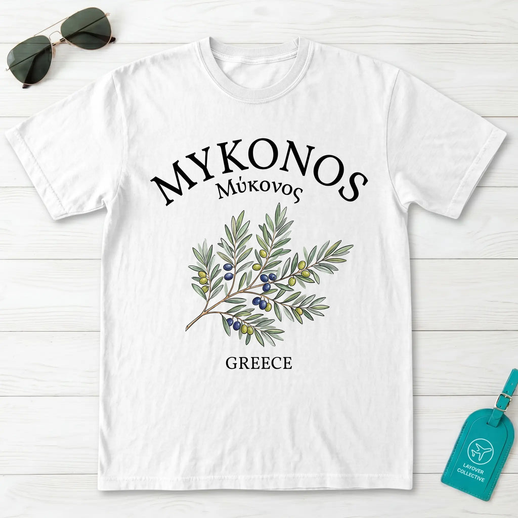 Mykonos Olive Branch T-Shirt