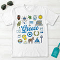 Greece Icons Graphic T-Shirt