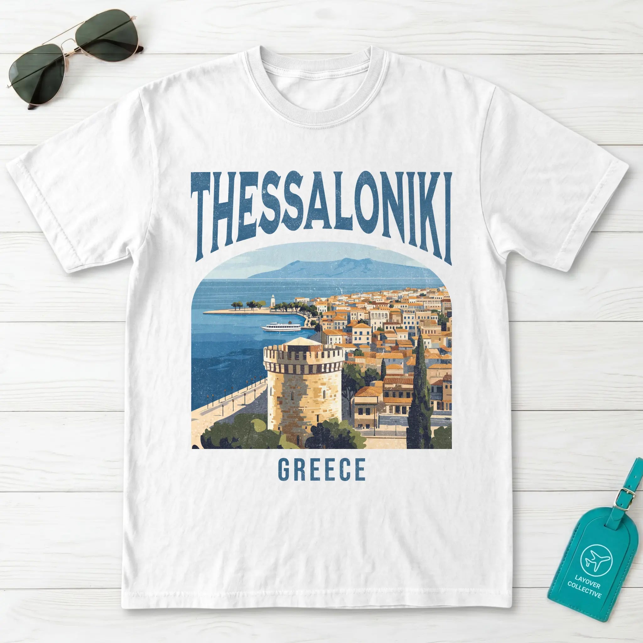 Thessalonki Greece Vintage Travel Poster T-Shirt