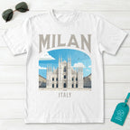 Milan Italy Vintage Travel Poster T-Shirt
