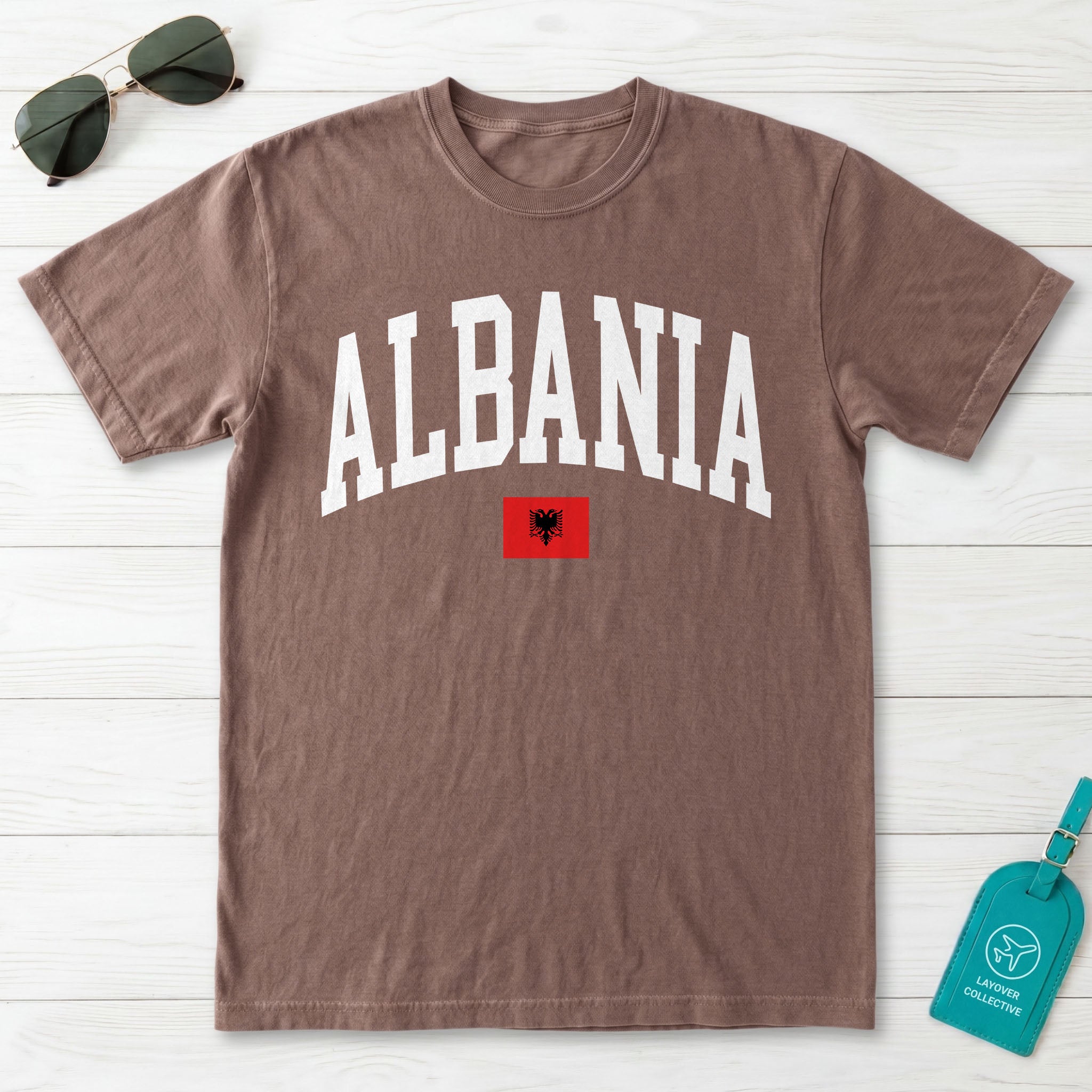 Albania Collegiate Flag T-Shirt