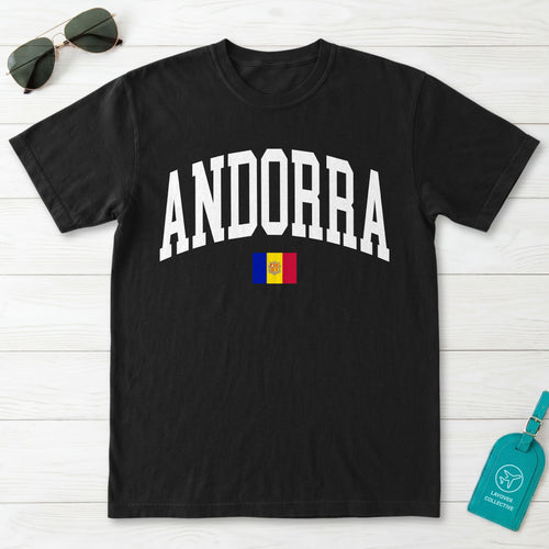Andorra Collegiate Flag T-Shirt