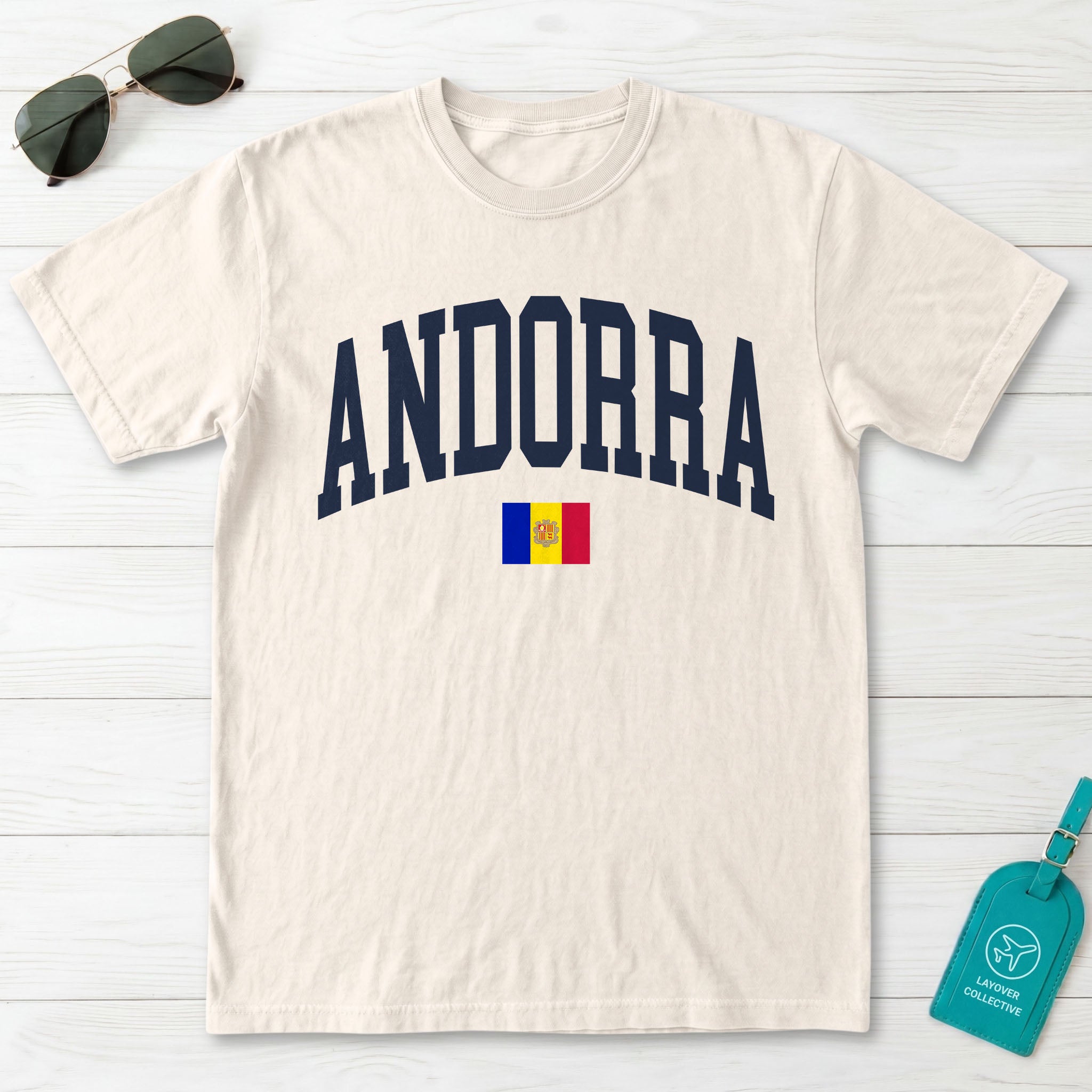 Andorra Collegiate Flag T-Shirt
