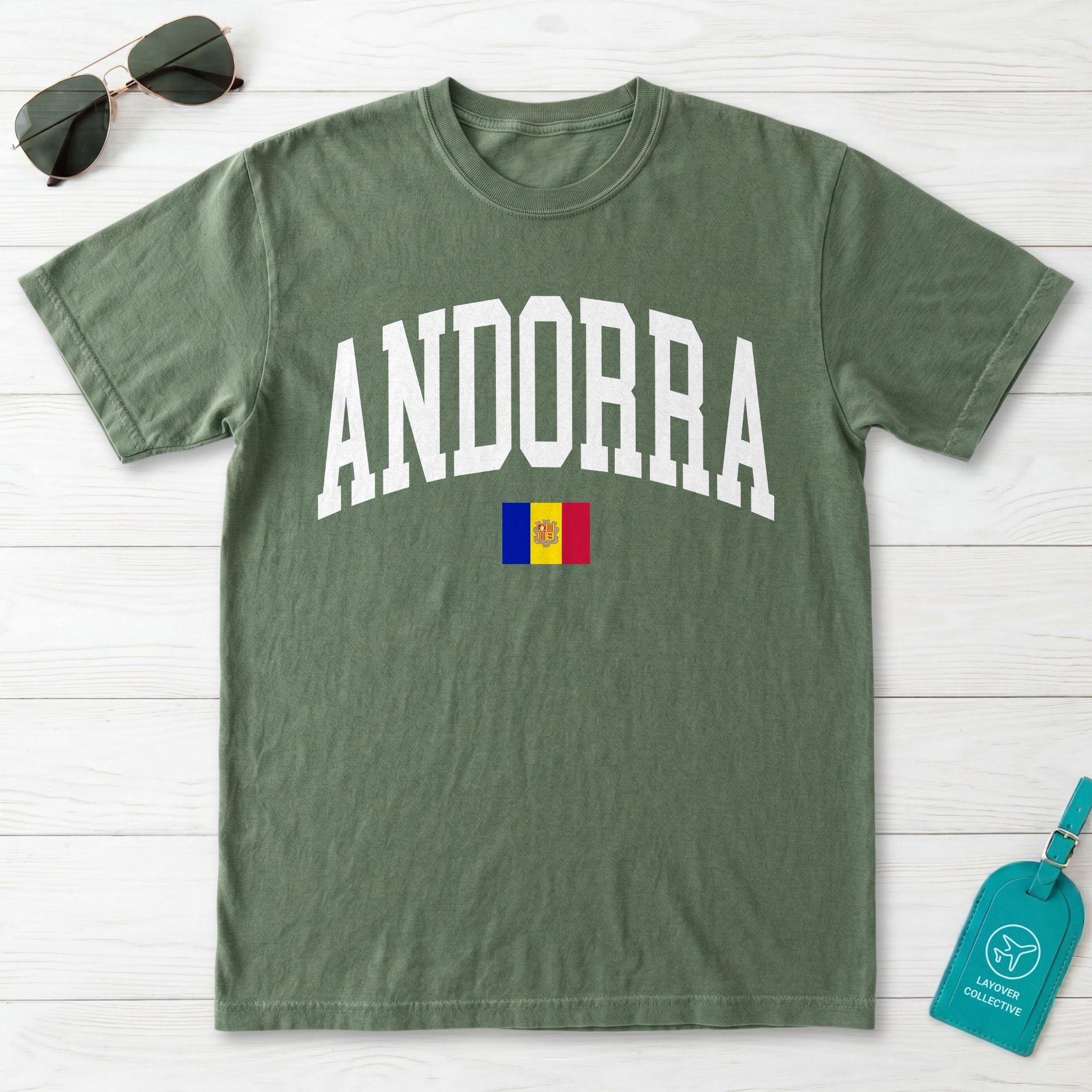 Andorra Collegiate Flag T-Shirt