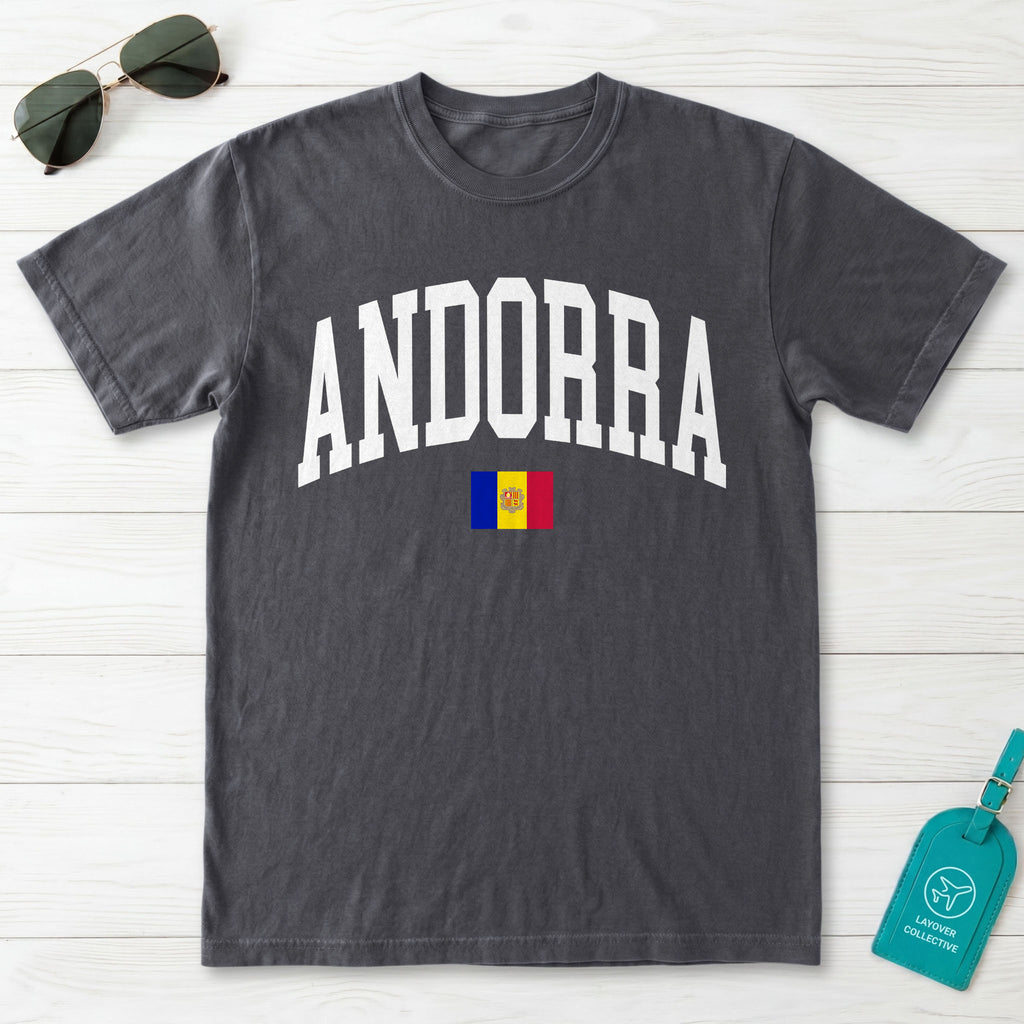 Andorra Collegiate Flag T-Shirt