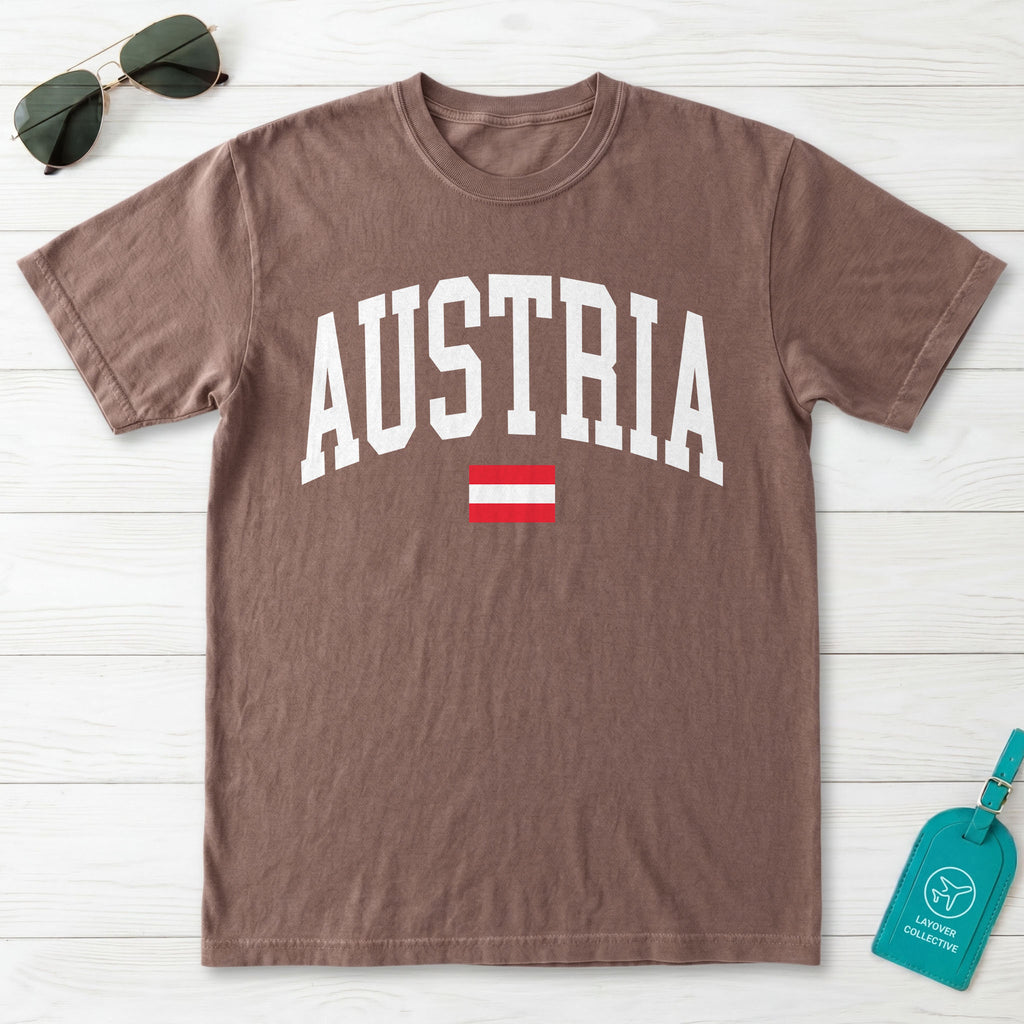 Austria Collegiate Flag T-Shirt