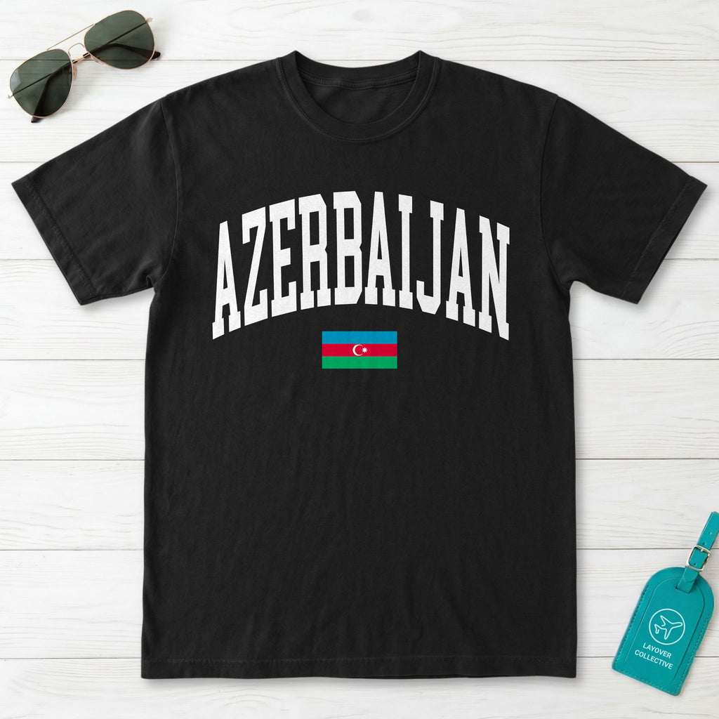 Azerbaijan Collegiate Flag T-Shirt