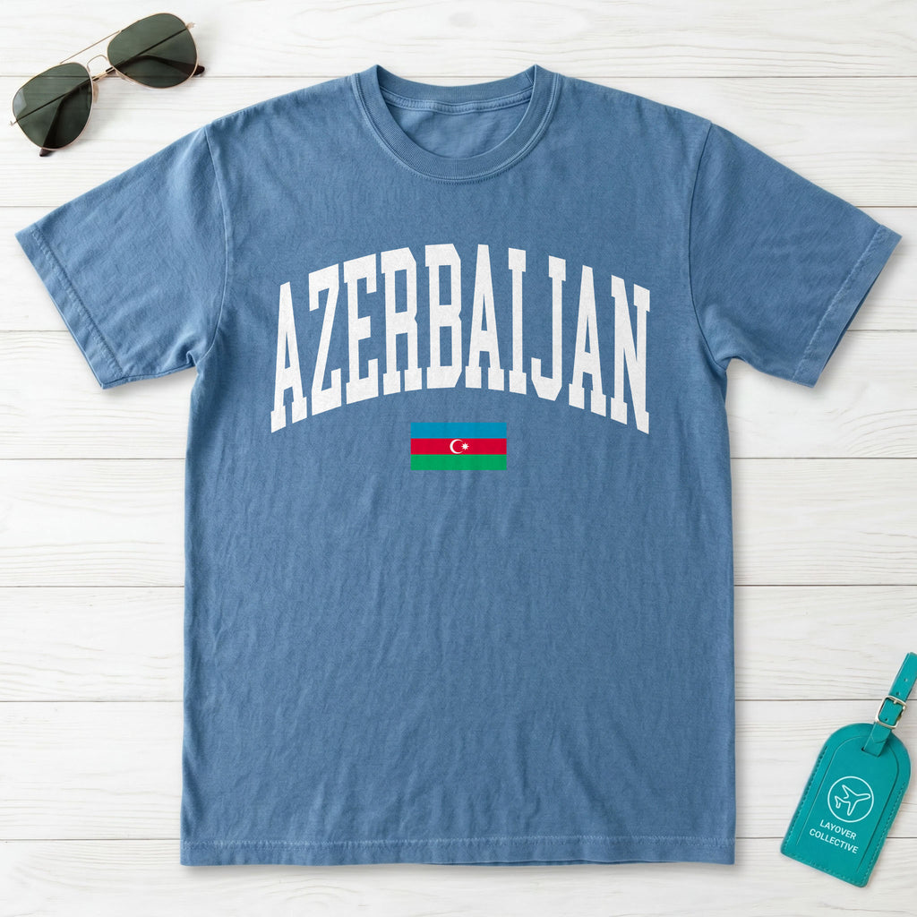 Azerbaijan Collegiate Flag T-Shirt