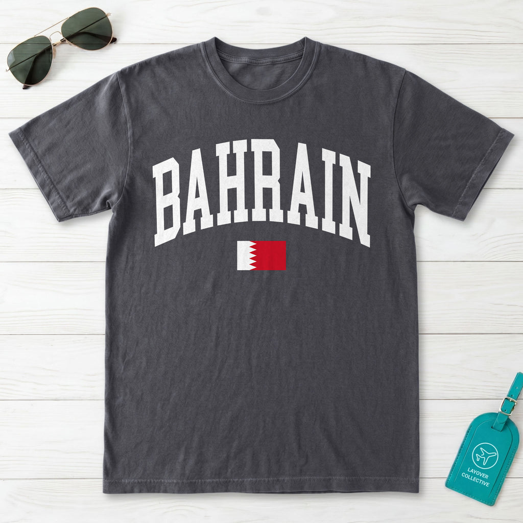 Bahrain Collegiate Flag T-Shirt