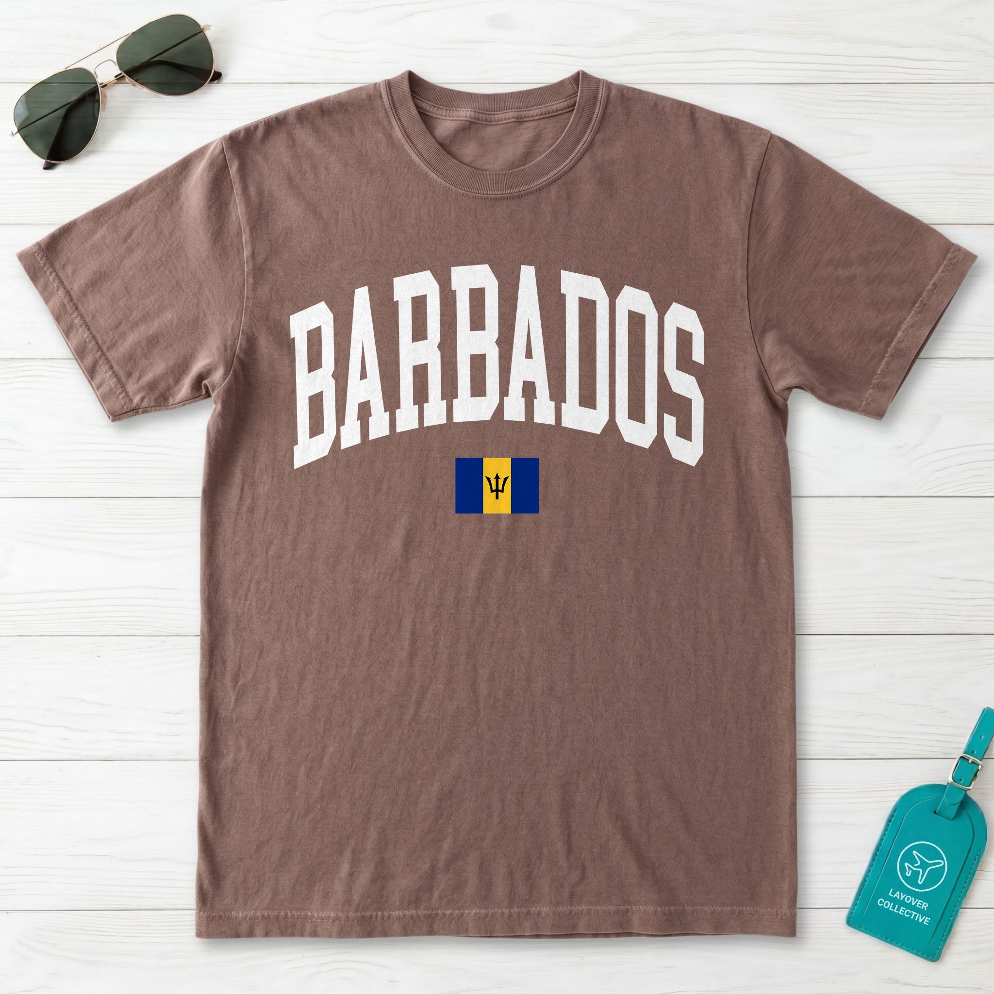 Barbados Collegiate Flag T-Shirt