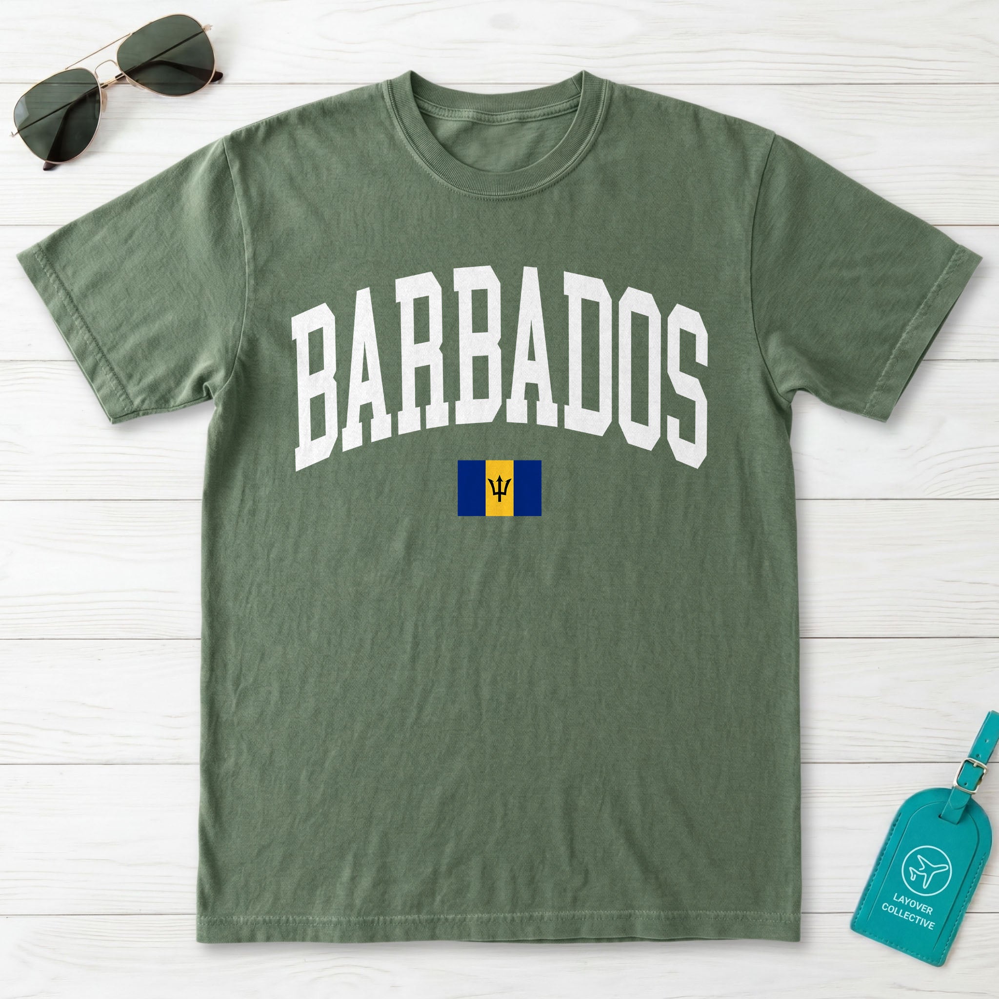 Barbados Collegiate Flag T-Shirt