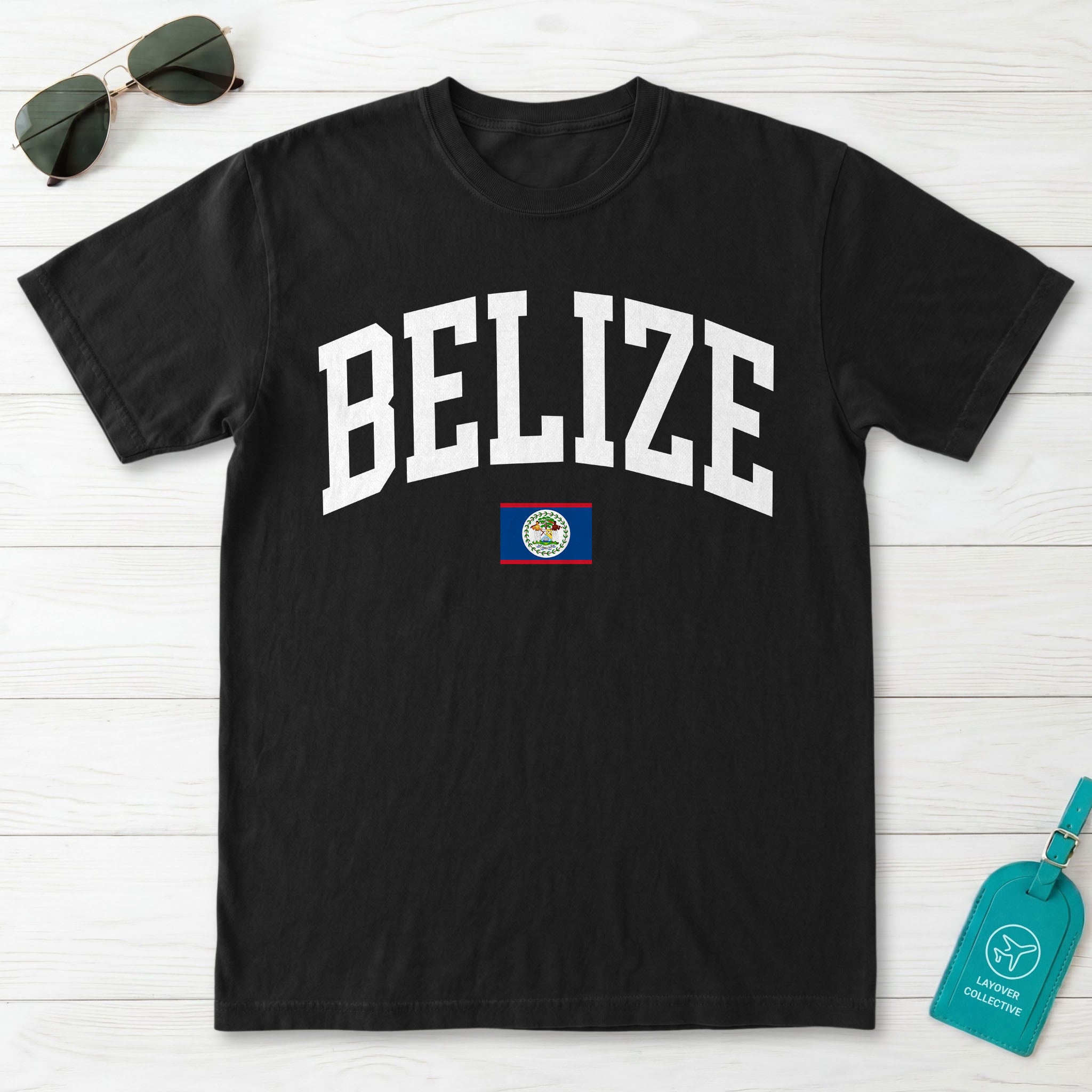 Belize Collegiate Flag T-Shirt