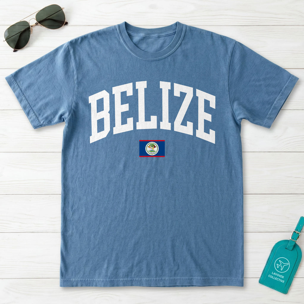 Belize Collegiate Flag T-Shirt