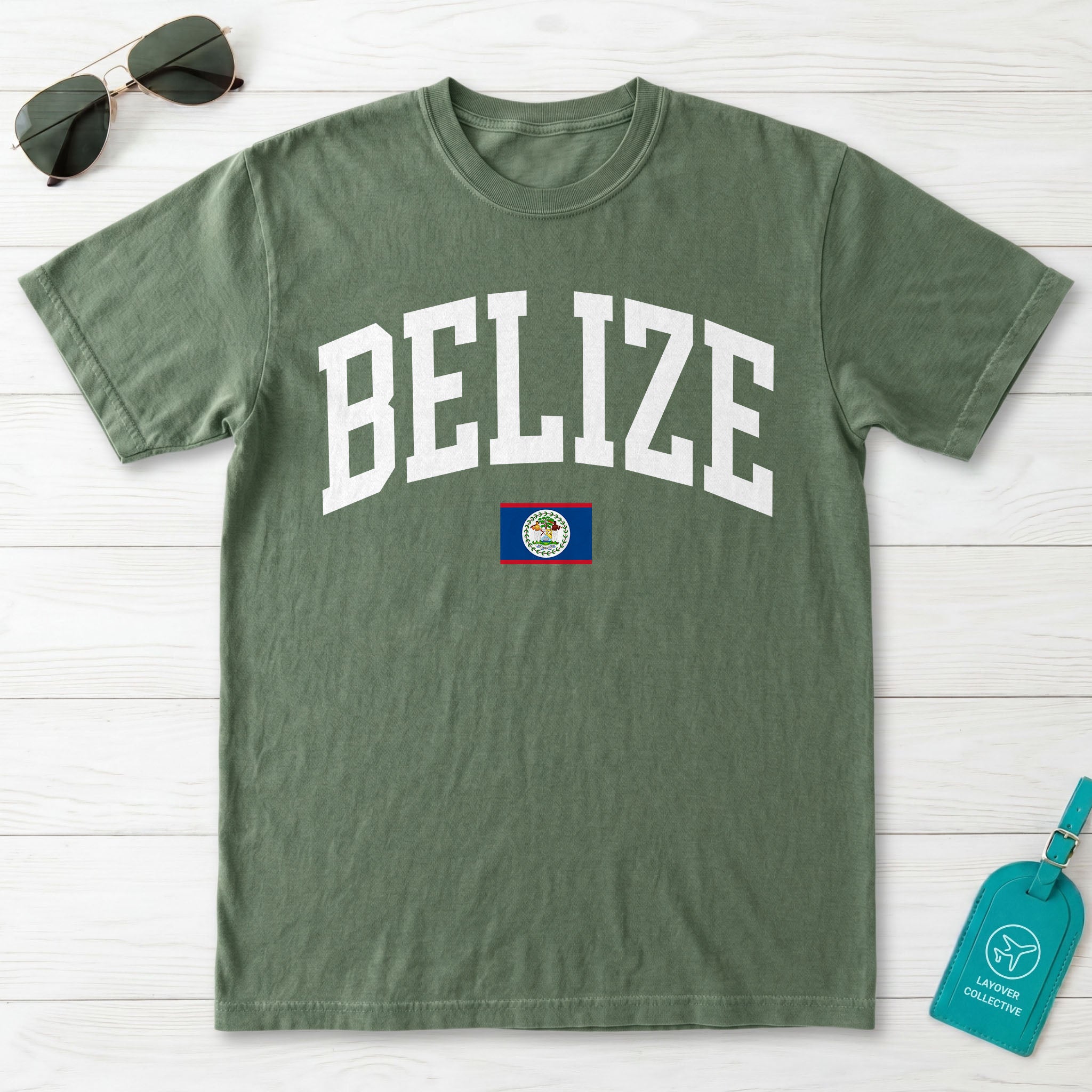 Belize Collegiate Flag T-Shirt
