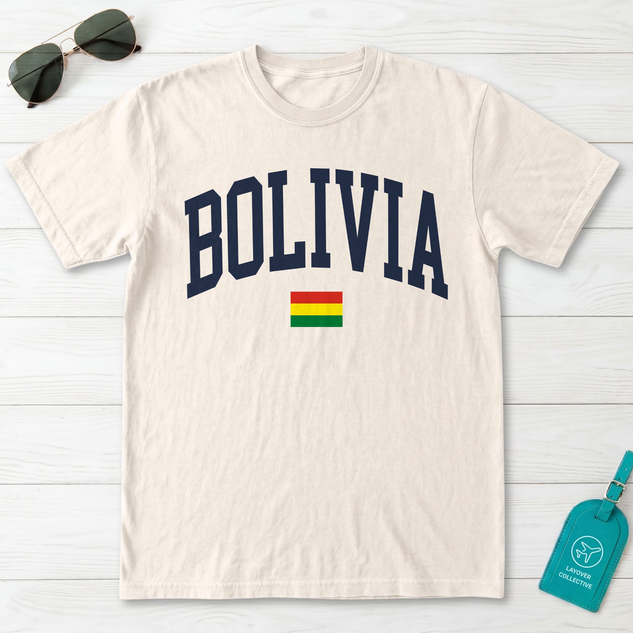 Bolivia Collegiate Flag T-Shirt
