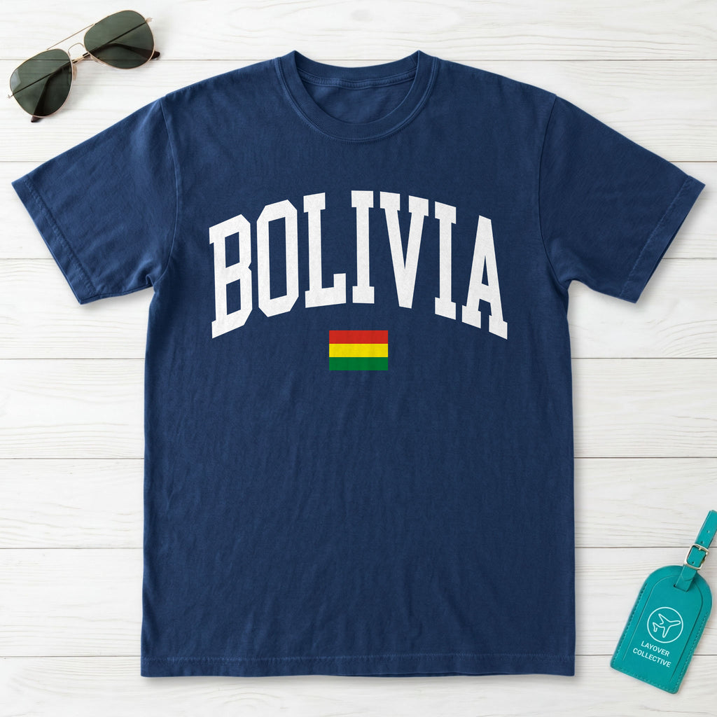 Bolivia Collegiate Flag T-Shirt