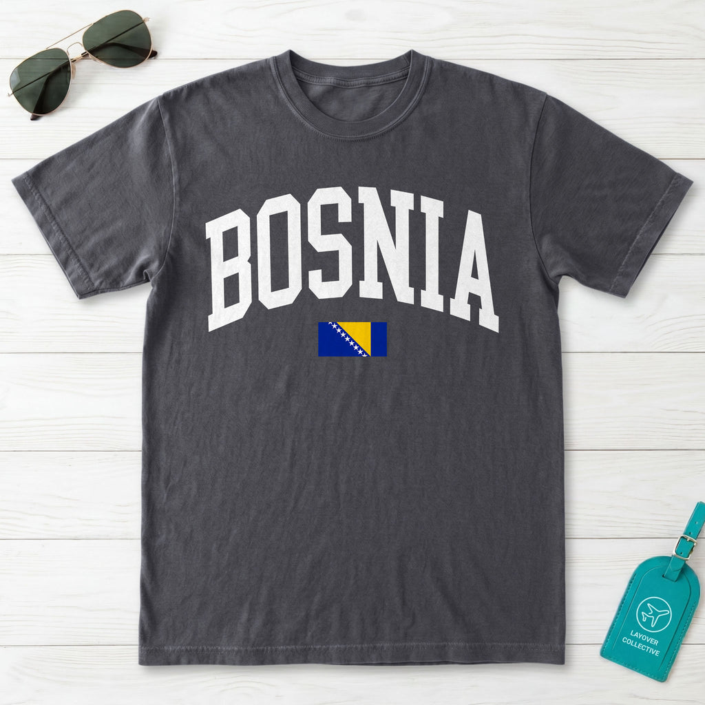 Bosnia Collegiate Flag T-Shirt