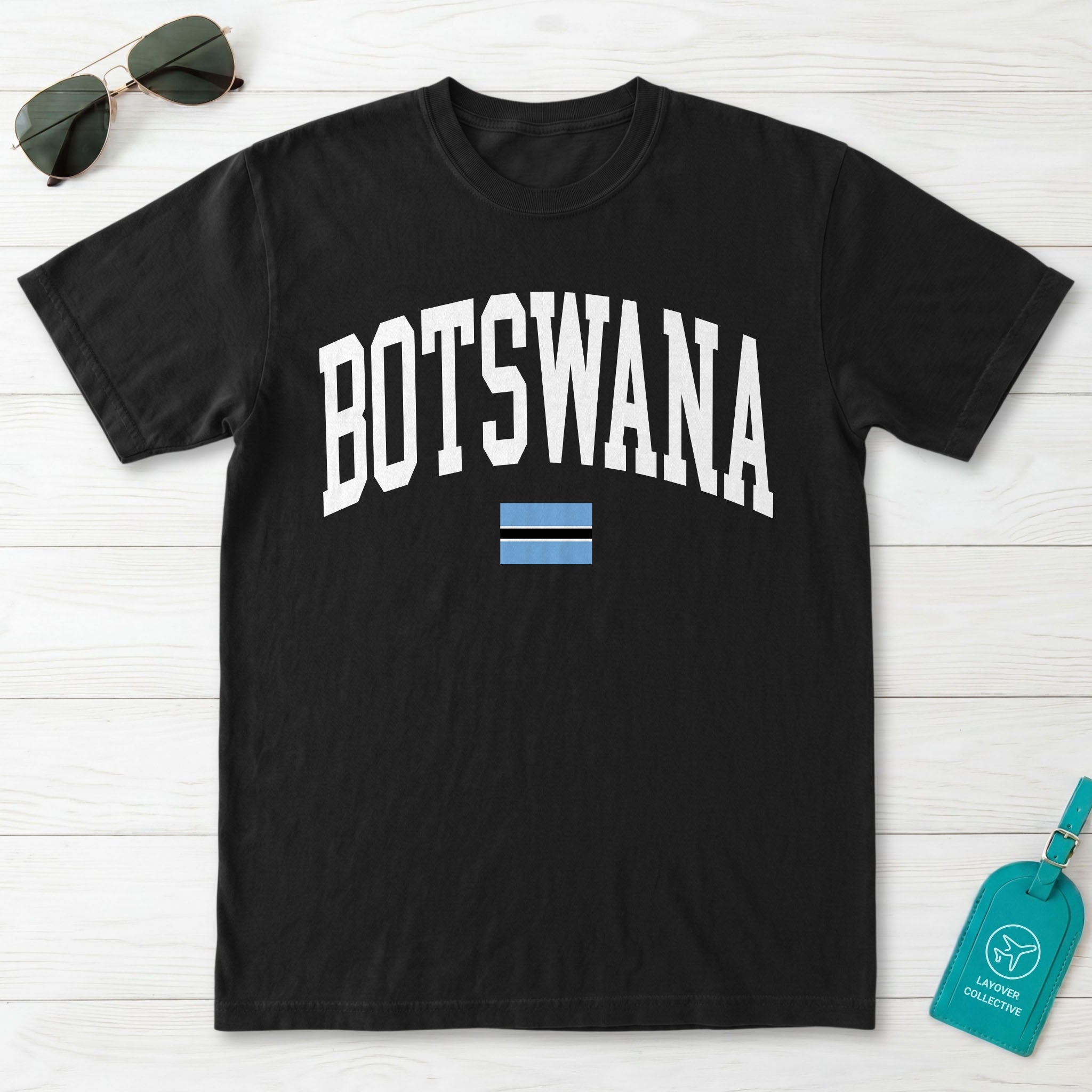 Botswana Collegiate Flag T-Shirt