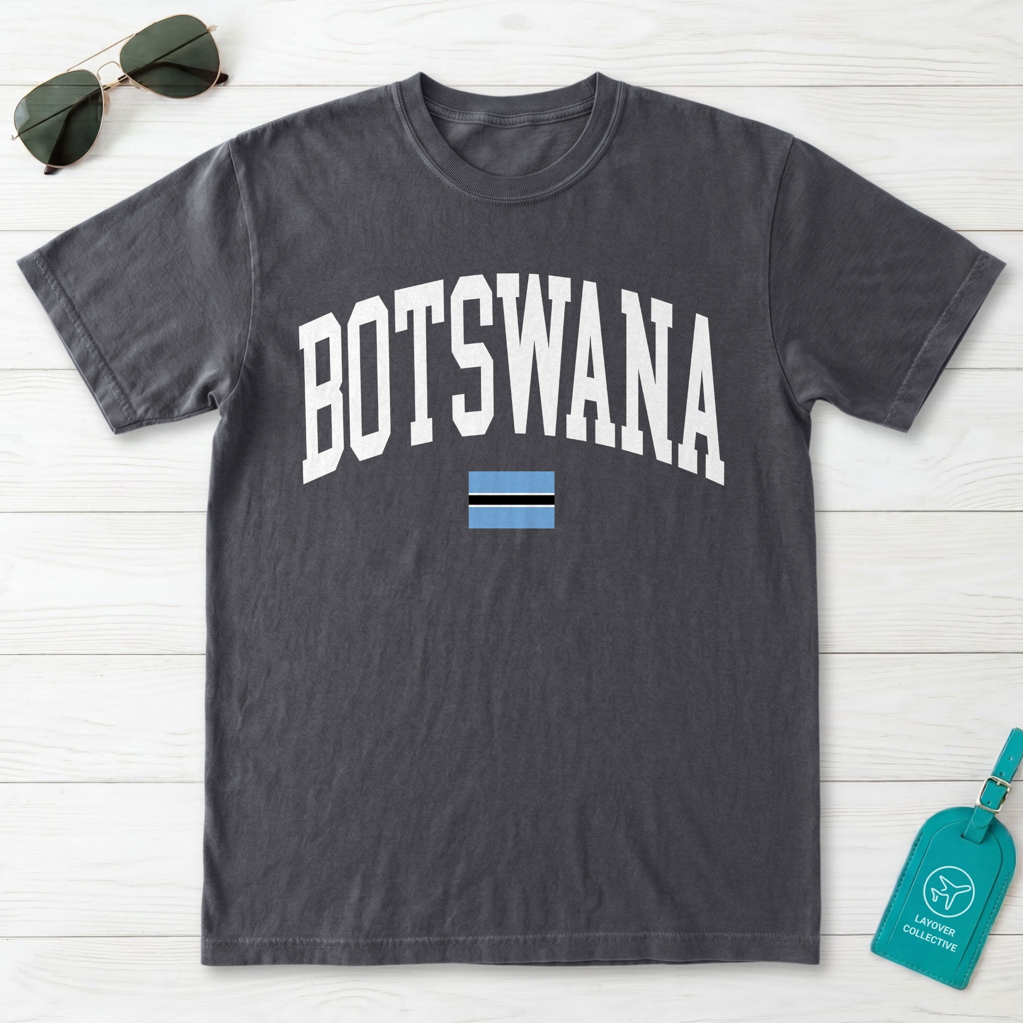 Botswana Collegiate Flag T-Shirt