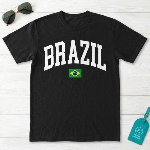 Brazil Collegiate Flag T-Shirt